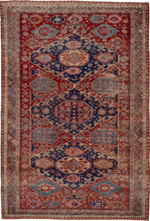 Antique Sumak Area Rug (6' x 9')